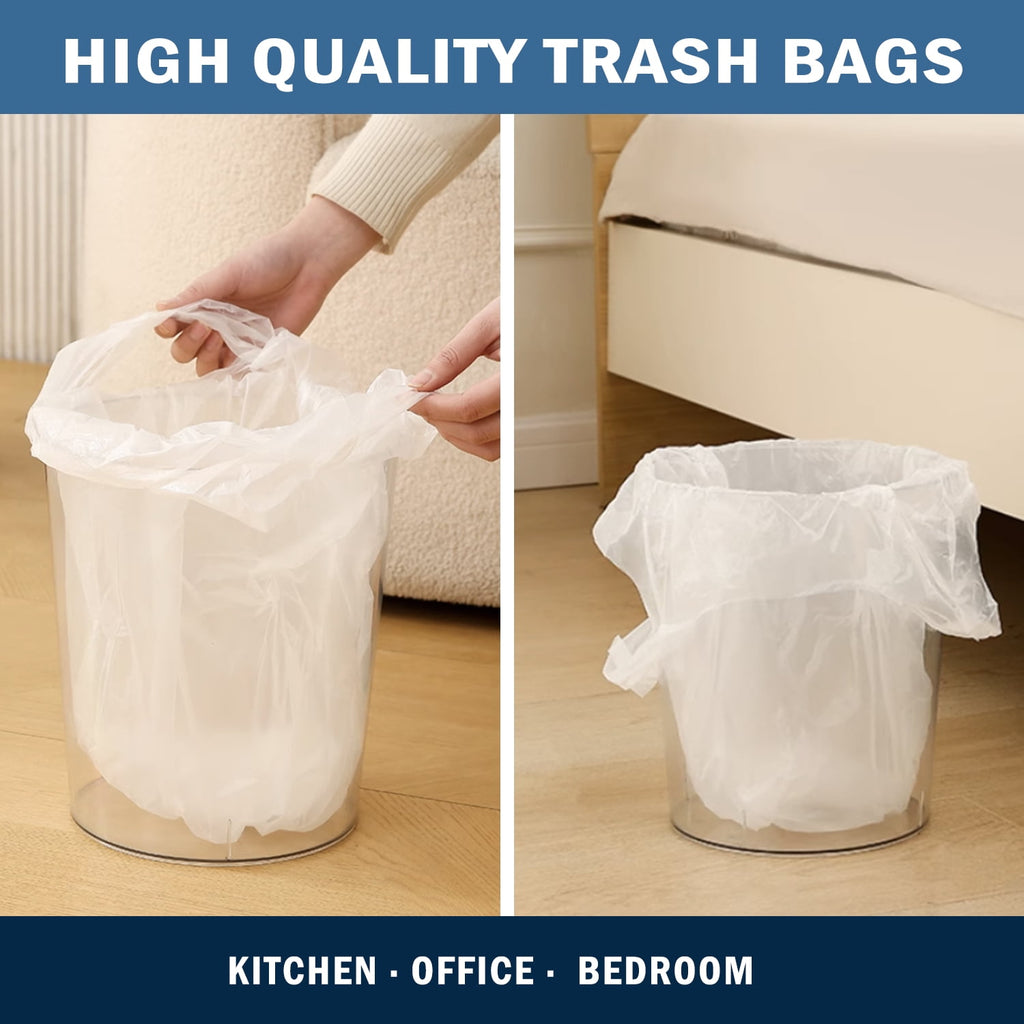 4 Gallon Trash Bags 200 Count, Small Garbage Bag 4-6 Gallon for Office, Bedroom, Bathroom